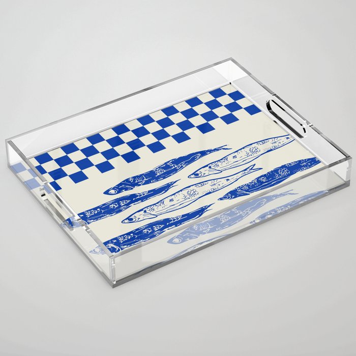 Nordic Sardines Checkered Acrylic Tray Gallery Image 1