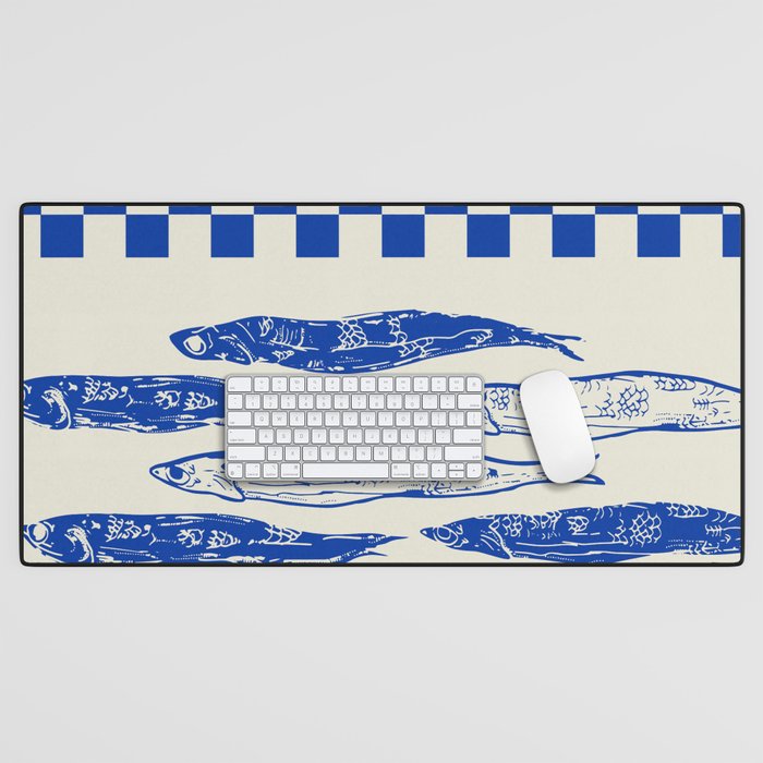 Nordic Sardines Checkered Desk Mat Gallery Image 1