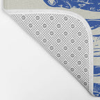 Nordic Sardines Checkered Bath Mat Gallery Image 2