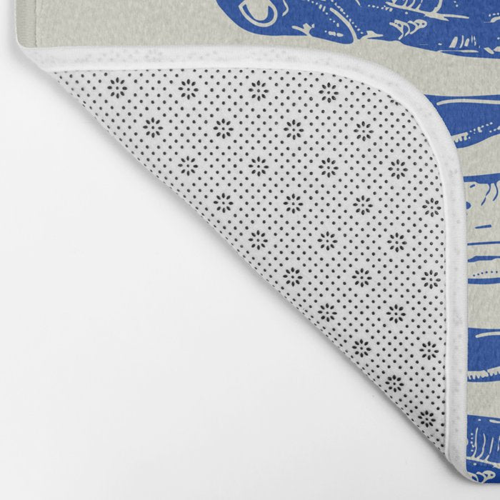 Nordic Sardines Checkered Bath Mat Gallery Image 2
