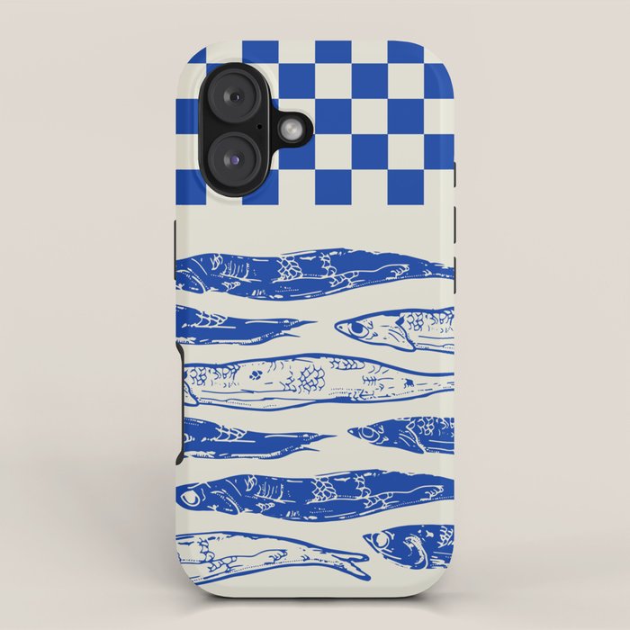 Nordic Sardines Checkered iPhone Case Gallery Image 1