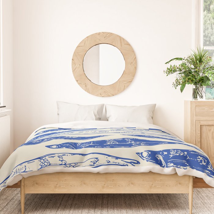 Nordic Sardines Checkered Duvet Cover Gallery Image 3