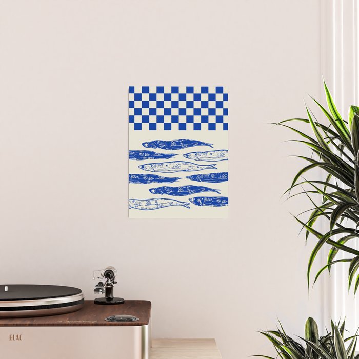 Nordic Sardines Checkered Poster Gallery Image 2