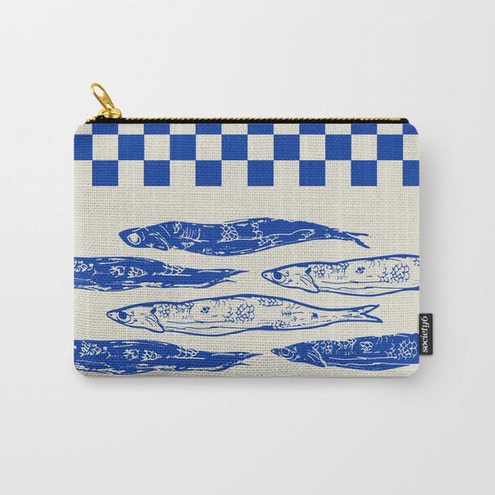 Nordic Sardines Checkered Carry All Pouch Gallery Image 1