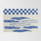 Nordic Sardines Checkered Rug Gallery Image 2