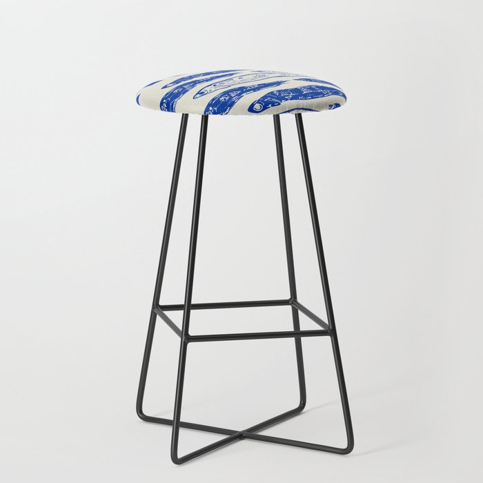 Nordic Sardines Checkered Stool Gallery Image 1