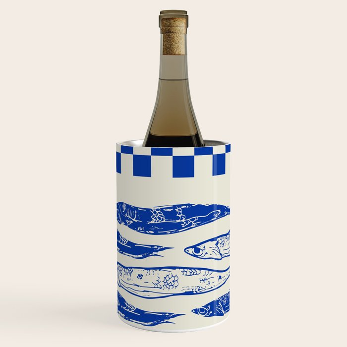 Nordic Sardines Checkered Wine Chiller Gallery Image 1