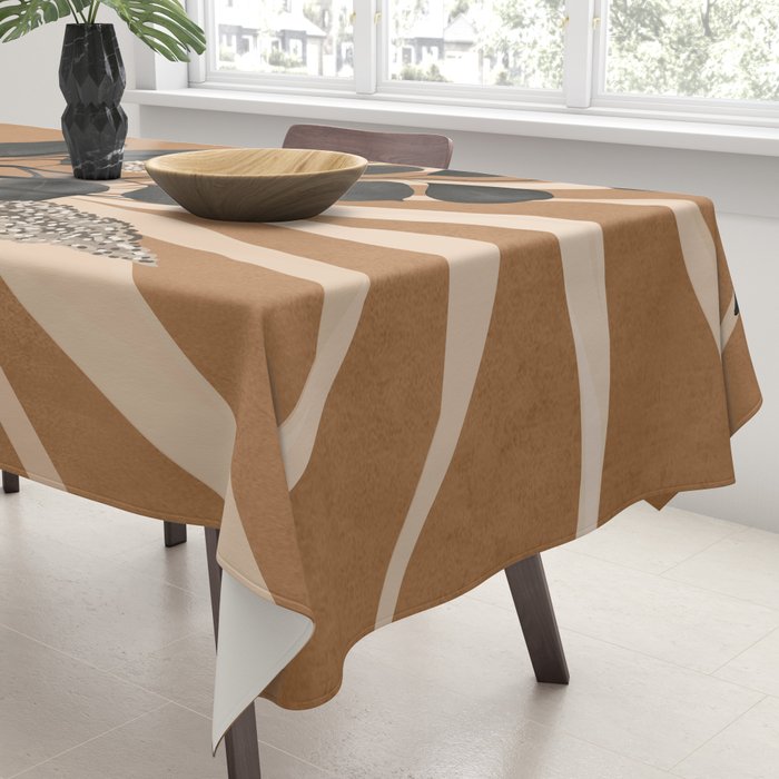 Minimal vase with plant leaves 1 Tablecloth Gallery Image 3