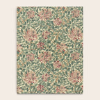 William Morris Vintage Honeysuckle Green Pink Notebook Gallery Image 4