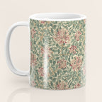 William Morris Vintage Honeysuckle Green Pink Coffee Mug Gallery Image 3