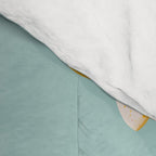 White and turquoise plumeria flowers pattern Comforter Gallery Image 4