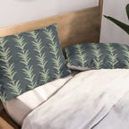 Palm Pier | Navy Pillow Sham Gallery Image 2