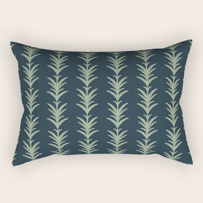 Palm Pier | Navy Rectangular Pillow Gallery Image 2