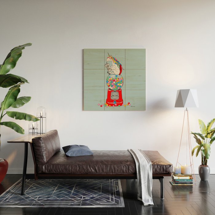 Unicorn Gumball Poop Wood Wall Art Gallery Image 2