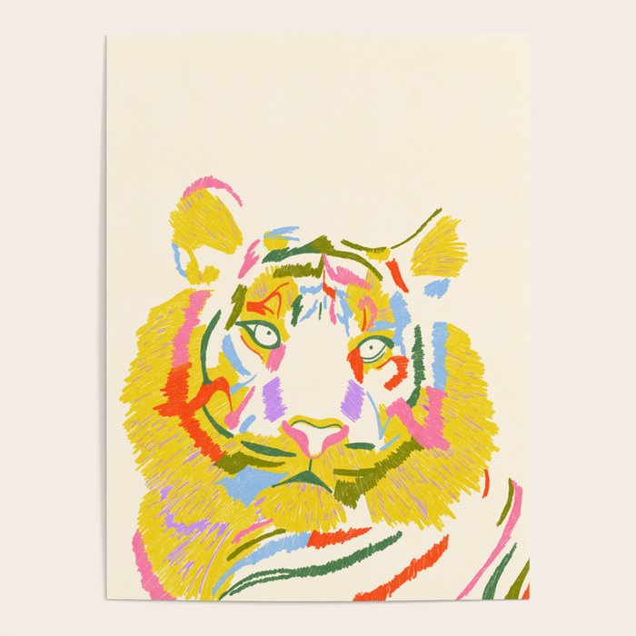 Rainbow Tiger Poster Gallery Image 1