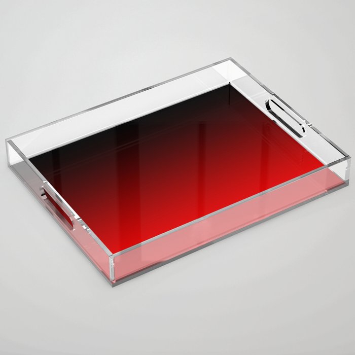 Black Red Neon Nights Ombre Acrylic Tray Gallery Image 1