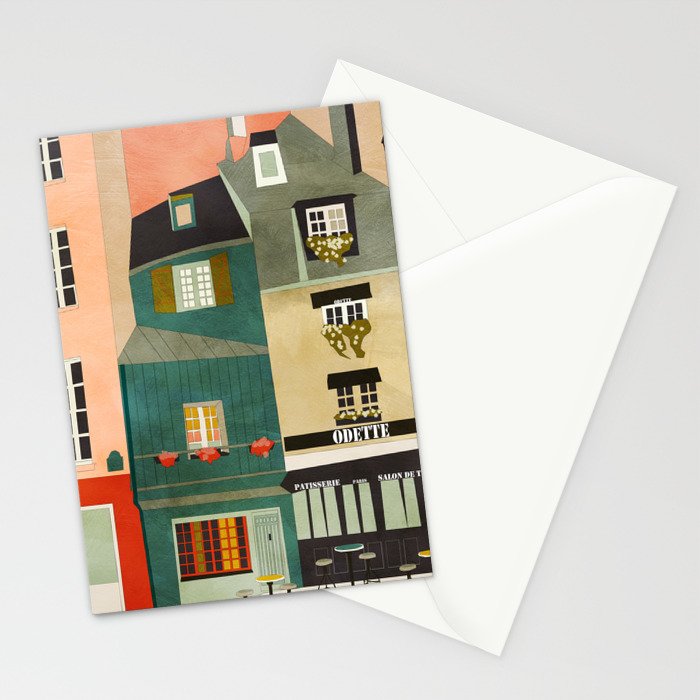 paris 2 travel europe france houses Stationery Card Gallery Image 2