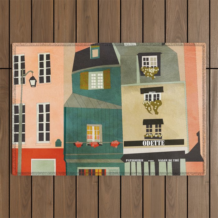 paris 2 travel europe france houses Outdoor Rug Gallery Image 1