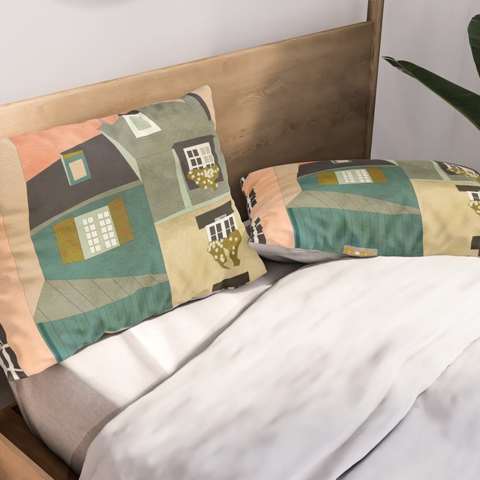 paris 2 travel europe france houses Pillow Sham Gallery Image 2