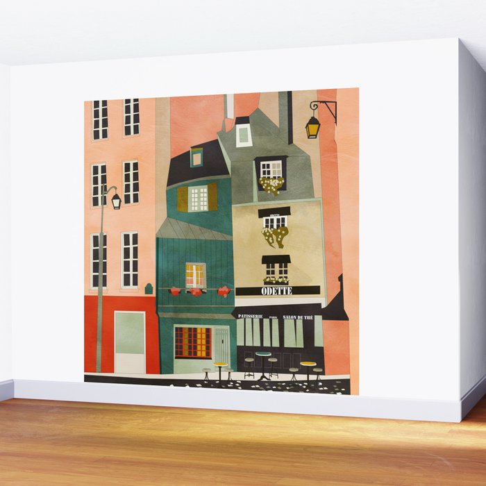 paris 2 travel europe france houses Wall Mural Gallery Image 2