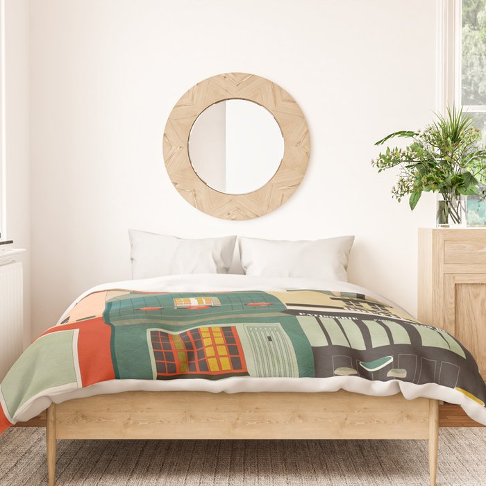 paris 2 travel europe france houses Duvet Cover Gallery Image 3