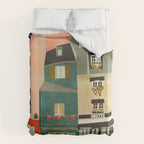 paris 2 travel europe france houses Duvet Cover Gallery Image 6