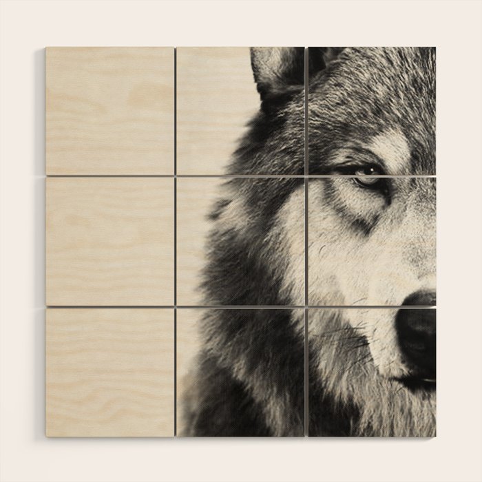 Wolf Wood Wall Art Gallery Image 1