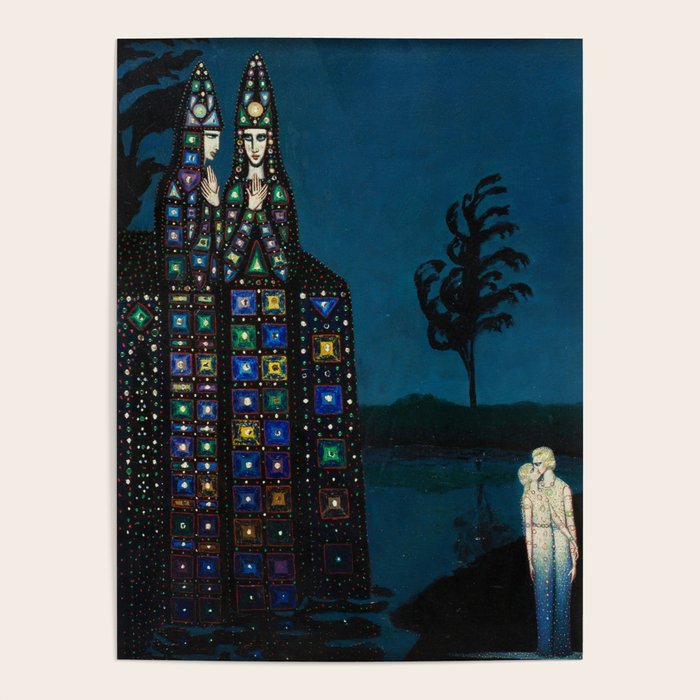 'Confirmation of Love,' Magical Realism Portrait Painting by BolesÅaw Biegas Poster Gallery Image 4