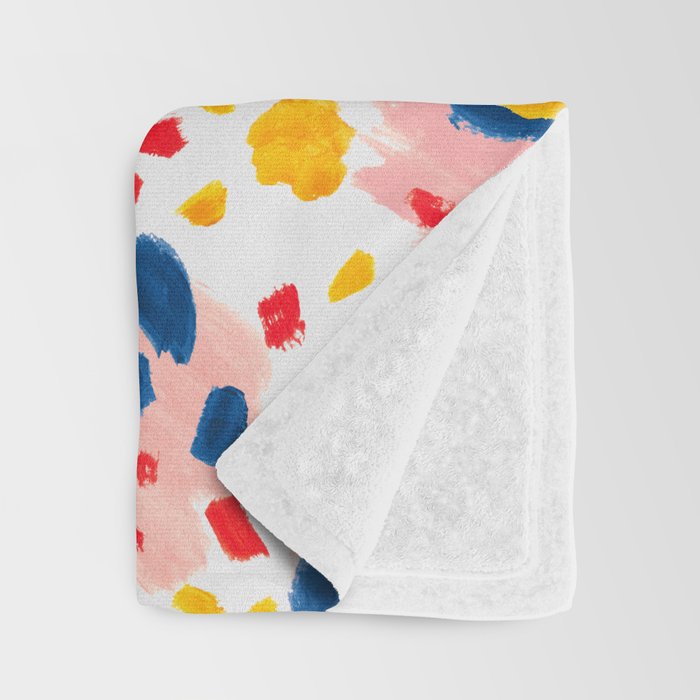 Painted Abstract Leopard Print Throw Blanket Gallery Image 3