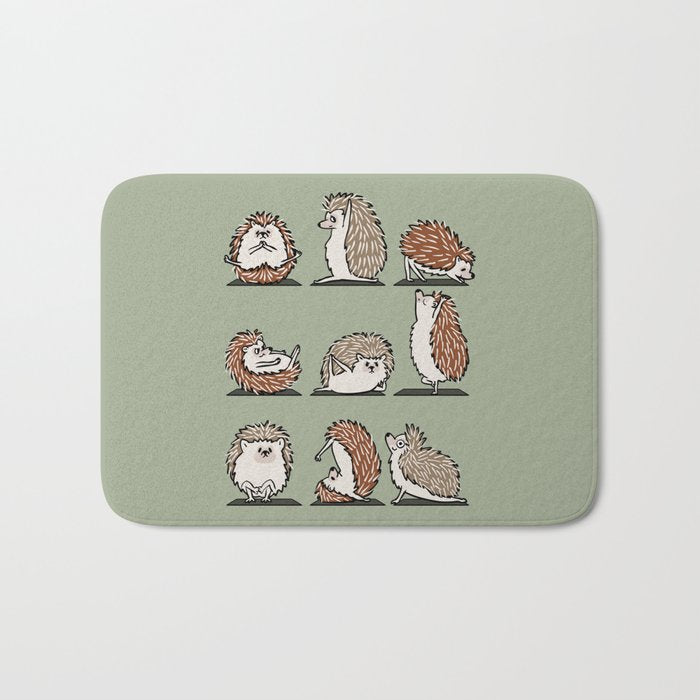 Hedgehog Yoga Bath Mat Gallery Image 1