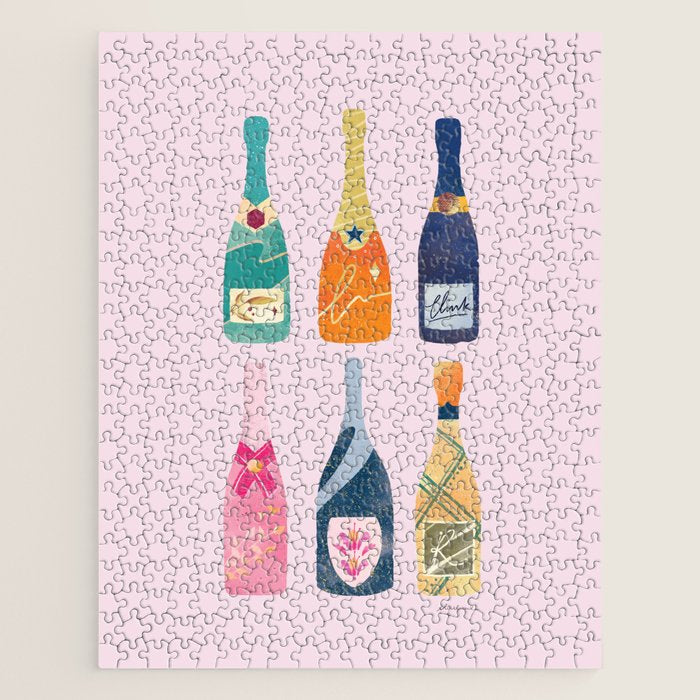 Champagne Bottles - Pink Ver. Jigsaw Puzzle Gallery Image 1
