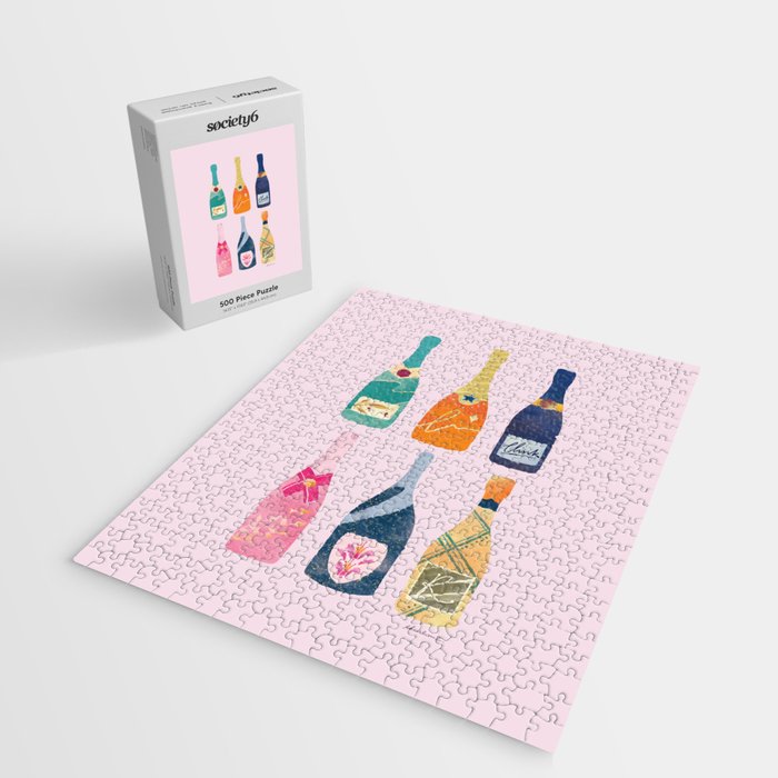 Champagne Bottles - Pink Ver. Jigsaw Puzzle Gallery Image 2