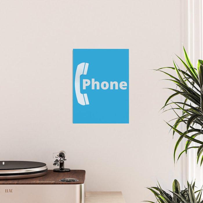 Vintage Pay Phone Booth Old School Retro Telephone Blue Sign Poster Gallery Image 2