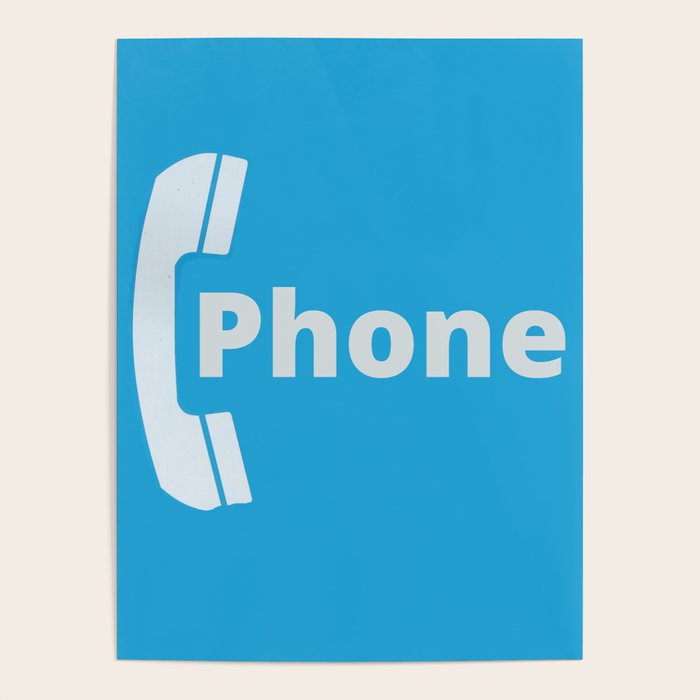 Vintage Pay Phone Booth Old School Retro Telephone Blue Sign Poster Gallery Image 4