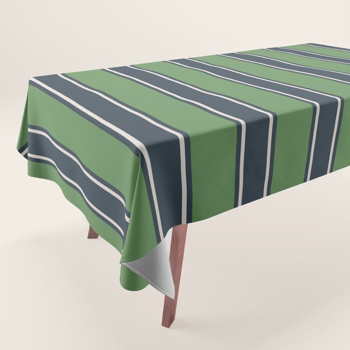 Cozy Heirloom Stripe Harmony Tablecloth Gallery Image 1