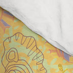 Coastal Oysters on the Beach in Pastel Yellow & Orange Comforter Gallery Image 4