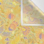 Coastal Oysters on the Beach in Pastel Yellow & Orange Wall Tapestry Gallery Image 3