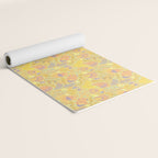 Coastal Oysters on the Beach in Pastel Yellow & Orange Yoga Mat Gallery Image 2