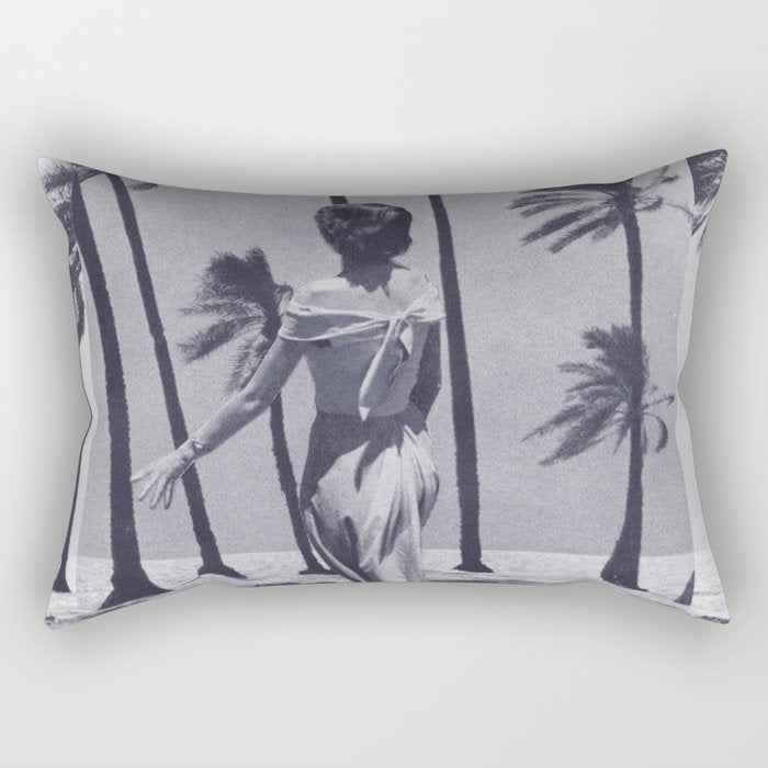 Tropical Storm in Purple Rectangular Pillow Gallery Image 1
