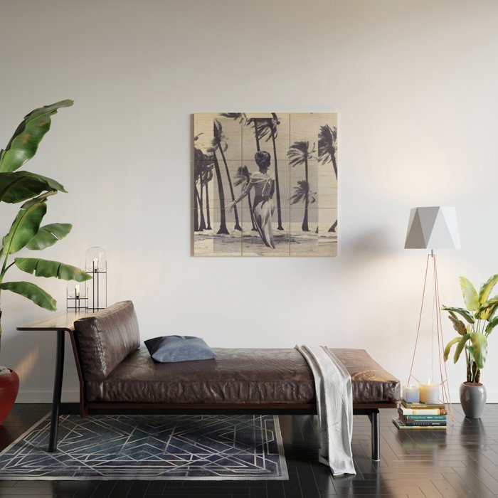 Tropical Storm in Purple Wood Wall Art Gallery Image 2