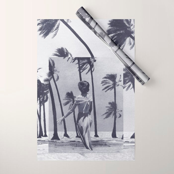 Tropical Storm in Purple Wrapping Paper Gallery Image 1