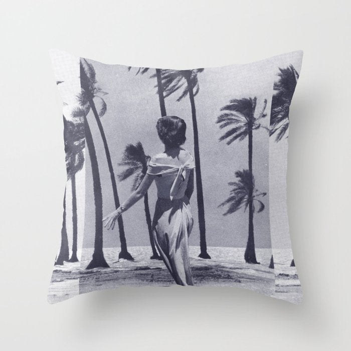 Tropical Storm in Purple Throw Pillow Gallery Image 6