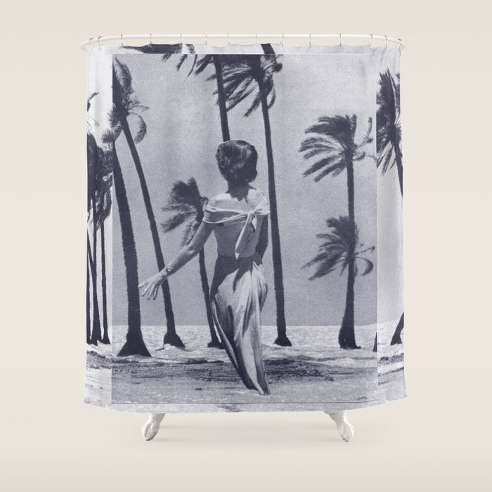 Tropical Storm in Purple Shower Curtain Gallery Image 1
