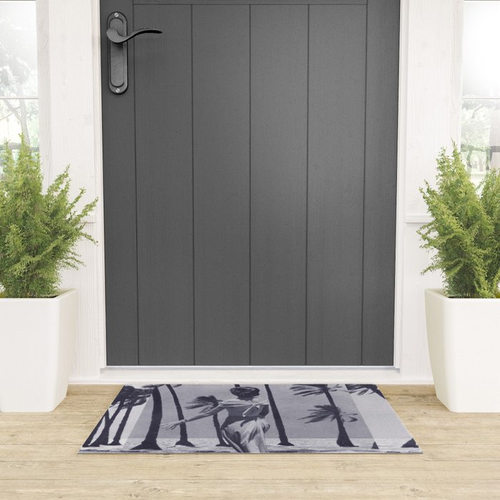 Tropical Storm in Purple Welcome Mat Gallery Image 3