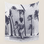 Tropical Storm in Purple Wall Tapestry Gallery Image 4