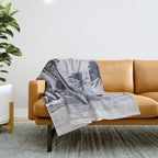 Tropical Storm in Purple Throw Blanket Gallery Image 1