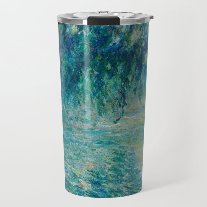 Claude Monet Impressionist Landscape Oil Painting Morning on the Seine Travel Mug Gallery Image 1