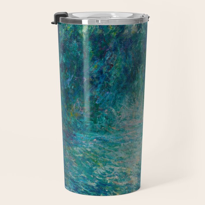 Claude Monet Impressionist Landscape Oil Painting Morning on the Seine Travel Mug Gallery Image 3
