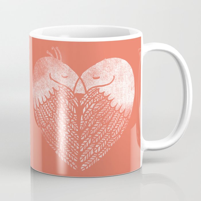 Love birds sitting on a tree Coffee Mug Gallery Image 1
