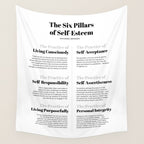 The six pillars of self-esteem by Nathaniel Branden Wall Tapestry Gallery Image 4